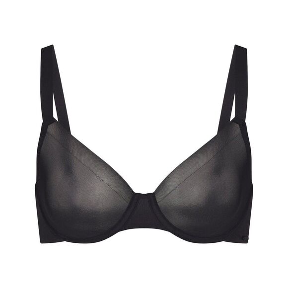 Skims No Show Molded Unlined Balconette Bra Onyx Size 36C - Picture 1 of 10